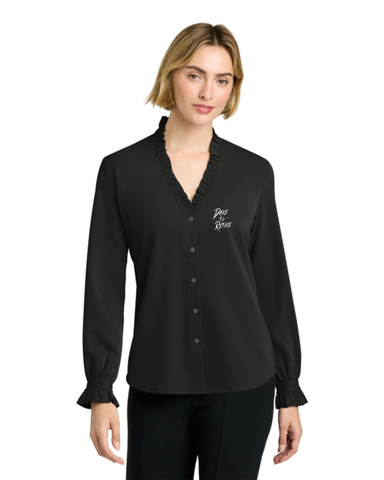 DTR Brooks Brothers Women’s Long Sleeve Ruffle Collar Blouse