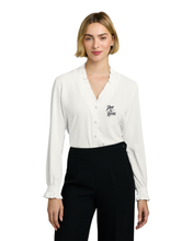 DTR × Brooks Brothers® Women’s Long Sleeve Ruffle Collar Blouse
