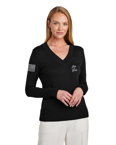 DTR × Brooks Brothers® Women’s Cotton Stretch V-Neck Sweater